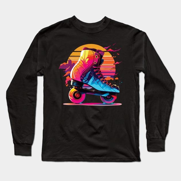 Roller Skate Long Sleeve T-Shirt by remixer2020